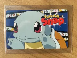 Squirtle Pokemon Snap Station Vintage Blockbuster Video Chip Card 1999 TCG Rare - Image 1