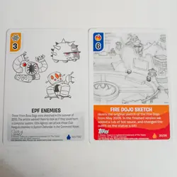 Club Penguin Card-Jitsu EPF Enemies 50/150 + Fire Dojo Sketch 20/28 Topps Disney - Image 1