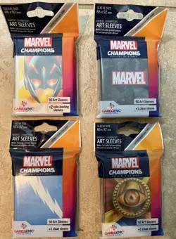 4 Packs Of Marvel Champions Art Sleeves Cards Quicksilver Wasp Dr Stranger New - Image 1