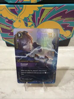 League of Legends Legends of Runeterra Ezreal Prodigy Standard Collectible Card - Image 1