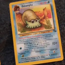 Omanyte Fossil Set 52/62 Pokemon Card - Image 1