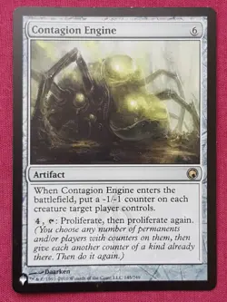 Magic The Gathering THE LIST CONTAGION ENGINE artifact card MTG - Image 1