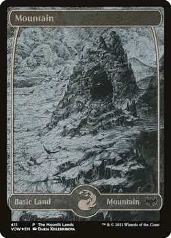 Mountain - Foil Etched Promo VOW NM MTG - Image 1