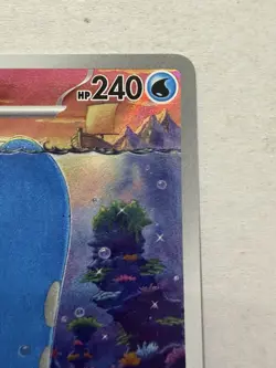 Pokemon Wailord Stage 1 Holo Water Type 240 HP Elemental Whale English Card - Image 1