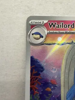 Pokemon Wailord Stage 1 Holo Water Type 240 HP Elemental Whale English Card - Image 2
