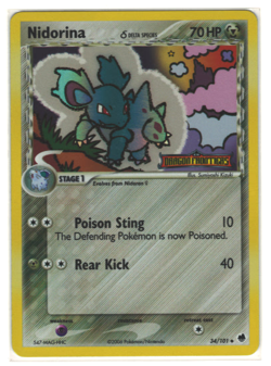Nidorina 34/101 Pokemon Reverse Holo EX Dragon Frontiers Delta Species NM - Image 1