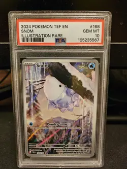 2024 POKEMON TEF EN-TEMPORAL FORCES ILLUSTRATION RARE #168 SNOM PSA 10 - Image 1