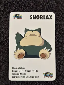 1998 POKEMON KFC CARD GAME SNORLAX #143 - Image 2