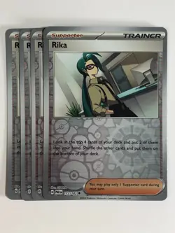 Pokemon TCG Paradox Rift 4x Playset Reverse Holographic Rika 172/182 Near Mint - Image 1