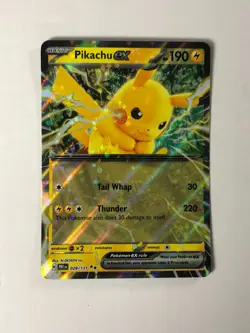 Pokemon TCG Prismatic Evolutions Pikachu EX 028/131 Near Mint - Image 1