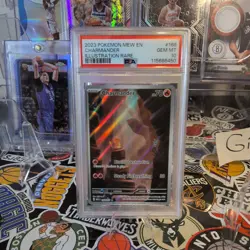 2023 POKEMON MEW EN-151 ILLUSTRATION RARE #168 CHARMANDER PSA 10 - Image 1