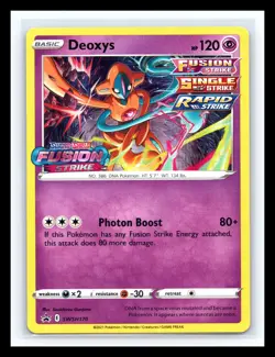 💥 Deoxys Holo - SWSH170 Prerelease Stamped Promo Fusion Strike - Pokemon 2021 - Image 1