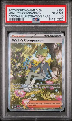 2025 Pokemon Mega Evolution Base #186 SIR Wally's Compassion PSA 10 Gem Mint - Image 1