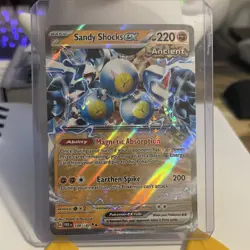Pokemon Sandy Shocks ex 108/182 SV04 Paradox Rift Double Rare Holo EX 220 HP - Image 1