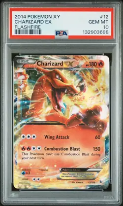 2014 POKEMON XY FLASHFIRE #12 CHARIZARD EX PSA 10 - Image 1