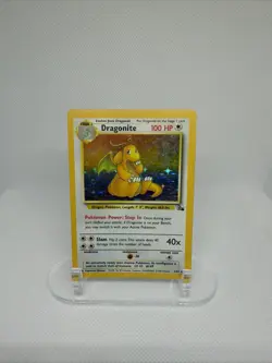 Dragonite 4/62 Fossil Holo Rare Pokemon English - Image 1
