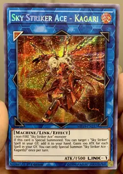 Yugioh Sky Striker Ace Kagari MP19-EN257 Prismatic Secret Rare 1st NM w/Tracking - Image 2