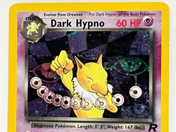 Vintage 2000 Pokemon TCG Team Rocket DARK HYPNO HOLO Rare 9/82 LP English, Unltd - Image 2