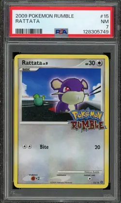 2009 Pokemon Rumble RATTATA #15 PSA 7 Near Mint - Image 1