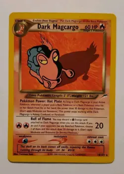 Pokemon Dark Magcargo 18/105 Neo Destiny WOTC LP - Image 1
