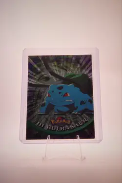 Topps Pokemon Bulbasaur #01 E1/12 1999 The First Movie Black Logo - Image 1
