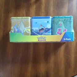 Pokemon TCG Costco Stacking 3 Tins Evolving Skies Fusion Strike Brilliant Stars - Image 1