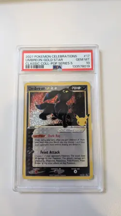 Umbreon 17/17 PSA 10 Pokemon TCG Celebrations Classic Collection - Image 1