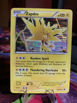 Pokemon TCG Zapdos 46/113 Holographic Rare Legendary Treasures Series - Image 1