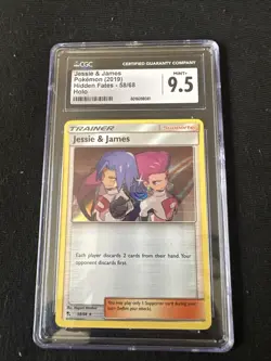 Jessie & James 58/68 - Holo Rare - Pokemon TCG - Hidden Fates - CGC 9.5 - MINT+ - Image 1