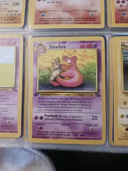 Pokemon Slowpoke & Slowbro 1st Edition Fossil 55/62 & 43/62 NM/M Never Played - Image 4