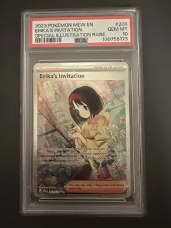 Pokemon TCG Scarlet & Violet 151 Erika's Invitation 203/165 PSA 10 - Image 1