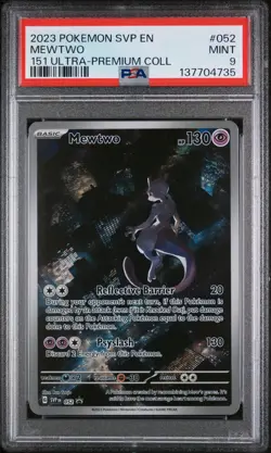 Pokemon TCG Mewtwo PSA 9 MINT Pokemon 151 UPC SVP052 Black Star Promo - Image 1