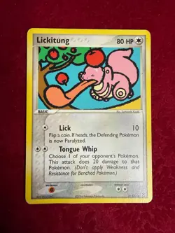 Pokemon TCG Lickitung Non-Holo 37/112, Fire Red & Leaf Green (MP) - Image 1