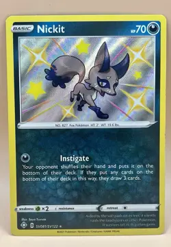 Nickit SV081/SV122 – Shining Fates (Shiny Holo Rare) – LP – 2021 Pokemon TCG - Image 1
