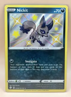 Nickit SV081/SV122 – Shining Fates (Shiny Holo Rare) – LP – 2021 Pokemon TCG - Image 5