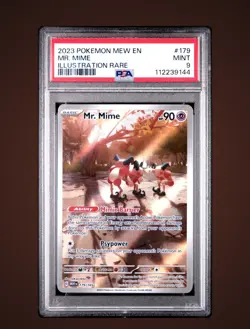 Pokemon - Mr. Mime Scarlet & Violet 151 #179 Illustration Rare PSA Mint 9 - Image 1
