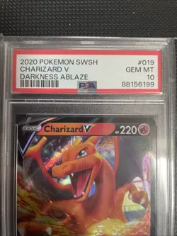 Pokemon TCG Charizard v Darkness Ablaze Card 019/189 Rare PSA 10 - Image 2