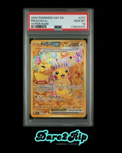 Pokemon Pikachu TCG EX Hyper Rare Card Surging Sparks 247/191 PSA 10 - Image 1