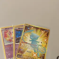 Pokemon TCG Mew & MewTew Basic 3x Trading Card Holo Mint Cards - Image 1