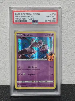 2022 Mewtwo Holo 056 Trick or Trade PSA 10 GEM MINT - Pokemon Card - Image 1
