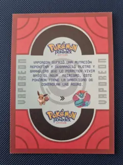 Vaporeon #134 Pokemon Pokedex Edition Spanish Card - Image 2