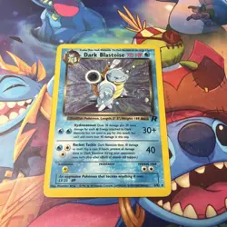 1# Pokemon Cards Dark Blastoise 3/82 Team Rocket Holo Rare SWIRL - Image 1