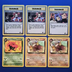 6 Pokemon TCG Team Rocket Cards - Sneak Attack - Dark Dugtrio - Dark Vileplume + - Image 1