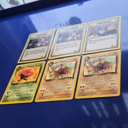 6 Pokemon TCG Team Rocket Cards - Sneak Attack - Dark Dugtrio - Dark Vileplume + - Image 2