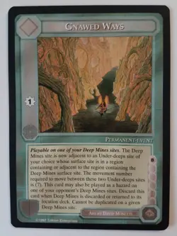 MIDDLE-EARTH CCG MECCG GNAWED WAYS THE WHITE HAND TWH RARE LOTR CARD - Image 1