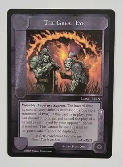 MIDDLE-EARTH CCG MECCG THE GREAT EYE AGAINST THE SHADOW ATS RARE CARD - Image 1