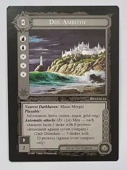 MIDDLE-EARTH CCG MECCG DOL AMROTH THE LIDLESS EYE LE MELE RARE LOTR SITE CARD - Image 1