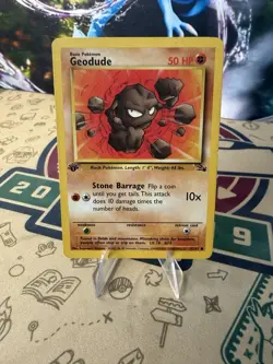 Pokemon Geodude 1st Edition Fossil Card 47/62 - Image 1