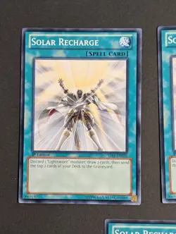Yugioh TCG - 3x Solar Recharge - SDLI-EN026 - NM/LP - 1st Edition - Common 2014 - Image 4