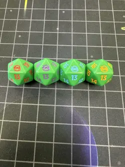 MTG TMNT PRE RELEASE SPIN DOWN D20 LIFE COUNTER FULL SET - Image 1